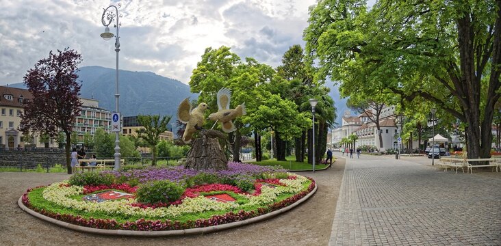 Natural Monument Horse Chestnut, Passer Promenade, Merano, Trentino-Alto Adige, Italy