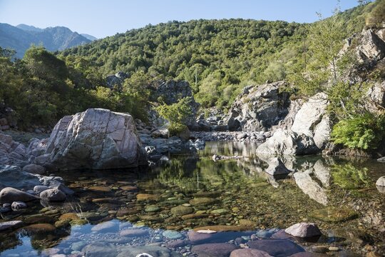 Fango river, Tuarelli, Fango valley, Vall&eacute;e du Fango, Haute-Corse, Corsica, France