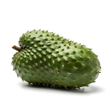 Freshly picked soursop fruit a tropical delicacy isolated on white background 1.