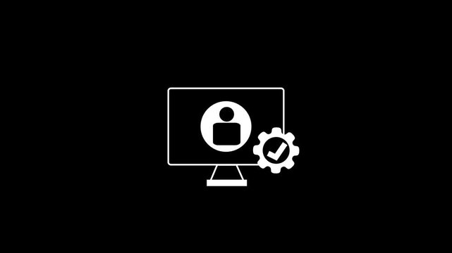 System updating concept loading screen computer monitor icon on computer screen icon