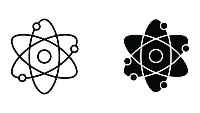 Simple atomic structure illustration with electron orbits