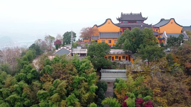 Jiming Temple in Nanjing China Surrounded by Forest in Jiming Temple, Nanjing, China