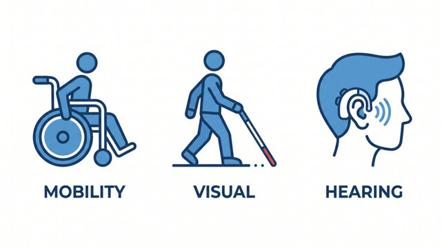Inclusive Accessibility Icon Set for Disability Awareness
