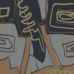 Abstract image for printing. Picture for modern interiors. The picture is painted by hand on a tablet. © neurostructure