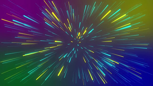 futuristic hyperspace light streaks animation,dynamic light streak explosion animation.vibrant laser streak tunnel animation 4k video.
