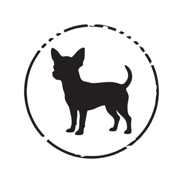 Dog of chiwawa silhouette icon vector flat illustration design.Adobe Illustrator Artwork