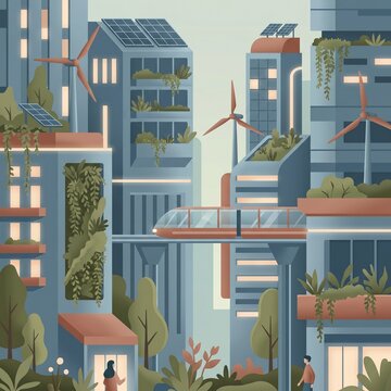 Modern Eco City Inspired by Sustainable Innovation