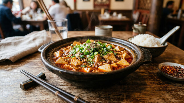 Sichuan mapo tofu dish
