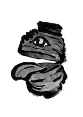 提灯お化けの手書き和風イラスト © 詩織