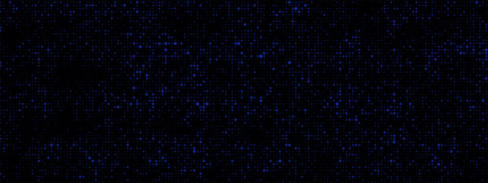 Led screen light background texture with pixel pattern. Digital tv display wall panel in blue, pink and purple gradient. Abstract bright television videowall grid vector design template with circle.
