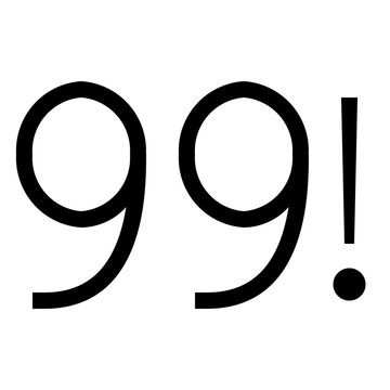 Number 99 Exclamation
