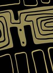 Abstract image for printing. Picture for modern interiors. The picture is painted by hand on a tablet. © neurostructure