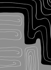 Abstract image for printing. Picture for modern interiors. The picture is painted by hand on a tablet. © neurostructure