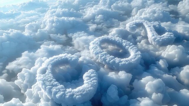 Cloud-formed letters in the sky