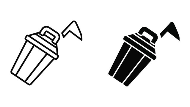Black and white spray bottle with spray trigger icon