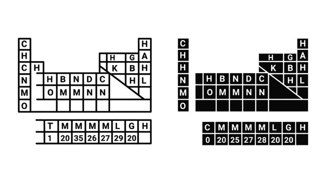 Crossword puzzle grid with letters and numbers for game design