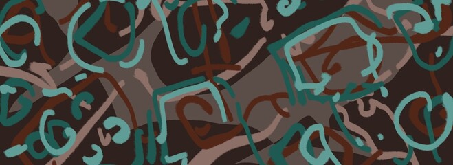 Abstract image for printing. Picture for modern interiors. The picture is painted by hand on a tablet. © neurostructure