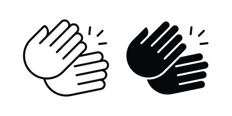Fototapeta premium Clap icon graphic set. Vector icons