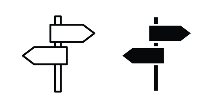 Directions icon graphic set. Vector icons