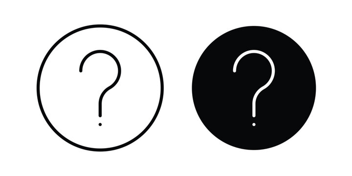 Doubts button icon graphic set. Vector icons