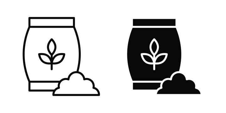 Fertilizer icon graphic set. Vector icons