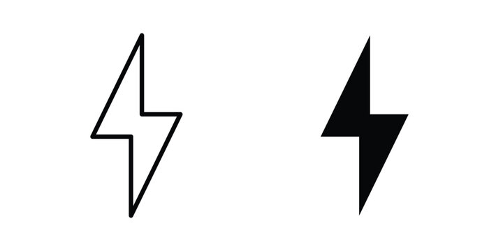 Flash icon graphic set. Vector icons