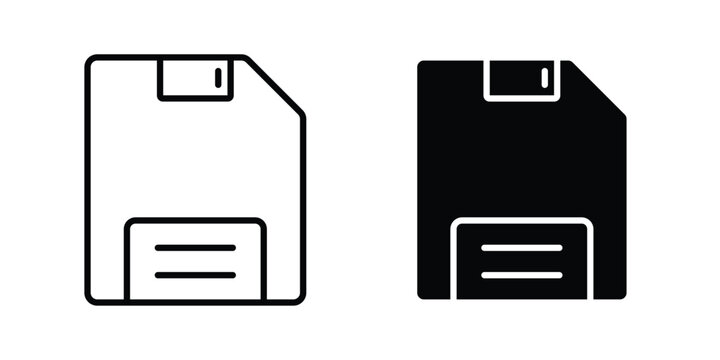 Floppy disk icon graphic set. Vector icons