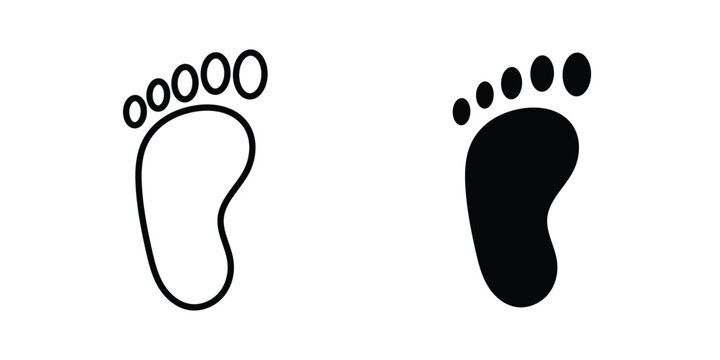 Foot icon graphic set. Vector icons