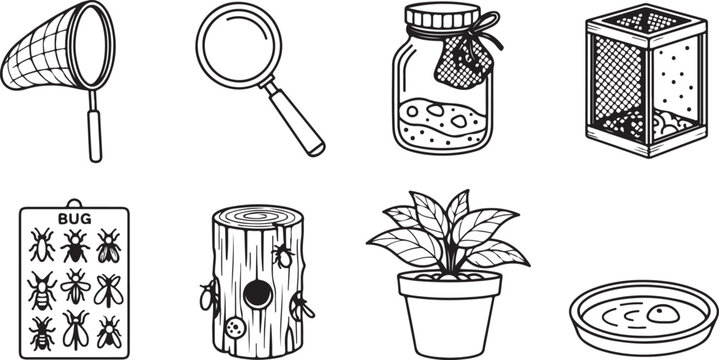 Traditional chinese bamboo steamers and frying pans with food icons Vector