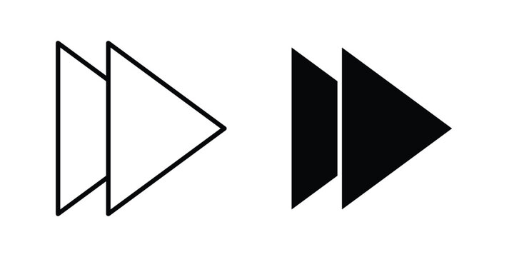 Forward icon graphic set. Vector icons