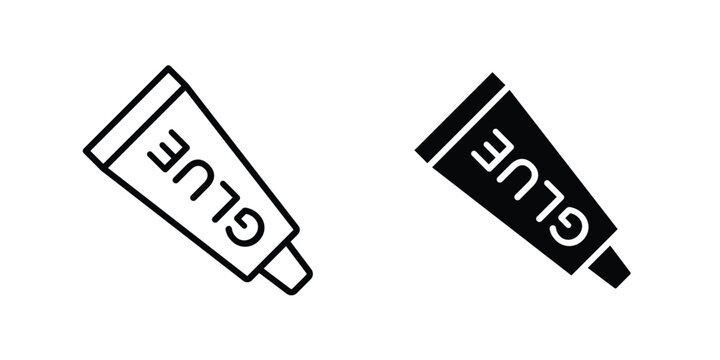 Glue icon graphic set. Vector icons