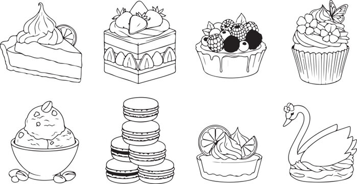 Hand-drawn basket with fruits and vegetables vector illustration Vector