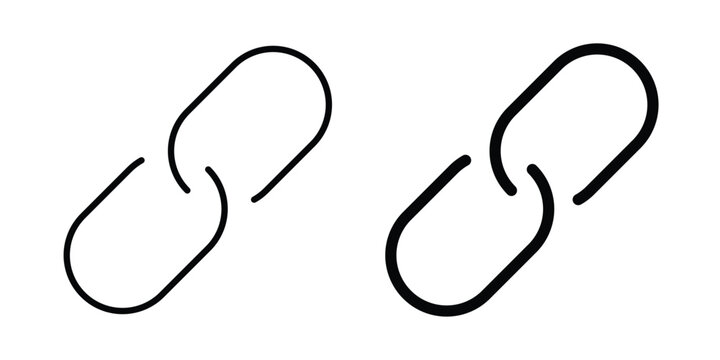 Link icon graphic set. Vector icons