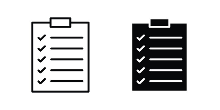 List icon graphic set. Vector icons