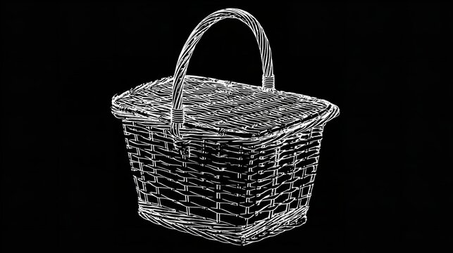 empty wicker basket