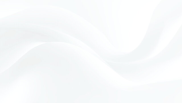 Smooth white wavy abstract background texture with gentle curves and soft folds