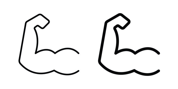 Muscle icon graphic set. Vector icons