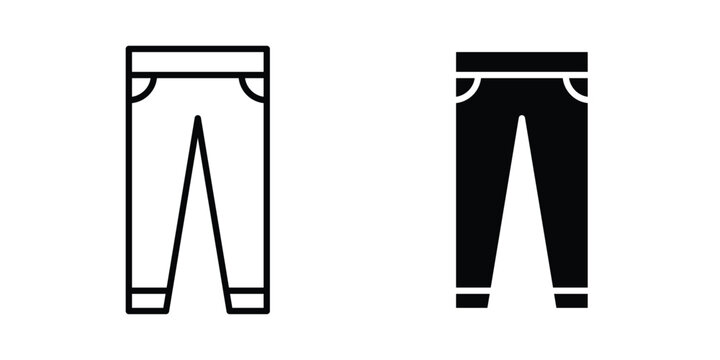 Pants icon graphic set. Vector icons