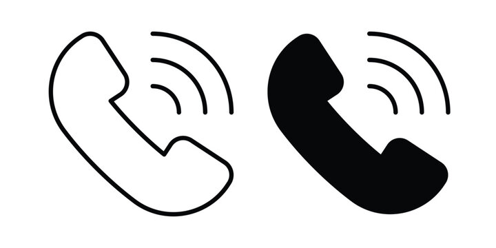 Phone call icon graphic set. Vector icons