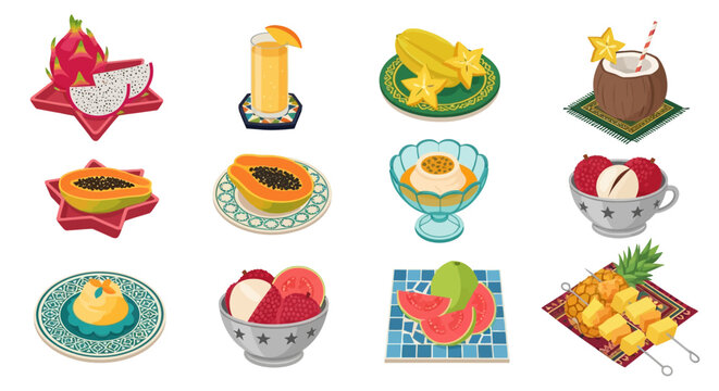 Assorted colorful desserts and sweets for celebration displays