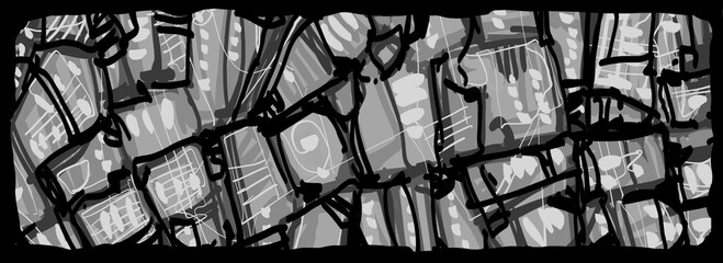 Abstract image for printing. Picture for modern interiors. The picture is painted by hand on a tablet. © neurostructure