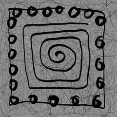 Abstract image for printing. Picture for modern interiors. The picture is painted by hand on a tablet. © neurostructure
