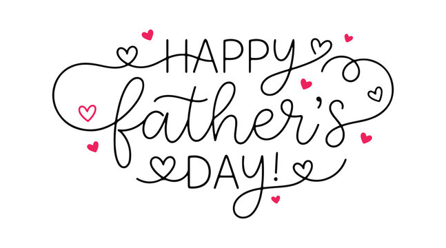 A lovely and straightforward graphic employs a looping line along with small hearts to bring attention to a sincere Father&rsquo;s Day message.

