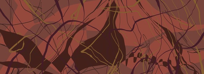 Abstract image for printing. Picture for modern interiors. The picture is painted by hand on a tablet. © neurostructure