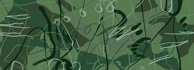 Abstract image for printing. Picture for modern interiors. The picture is painted by hand on a tablet. © neurostructure