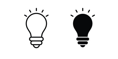 Bulb icon graphic element for project and web designs © Sara