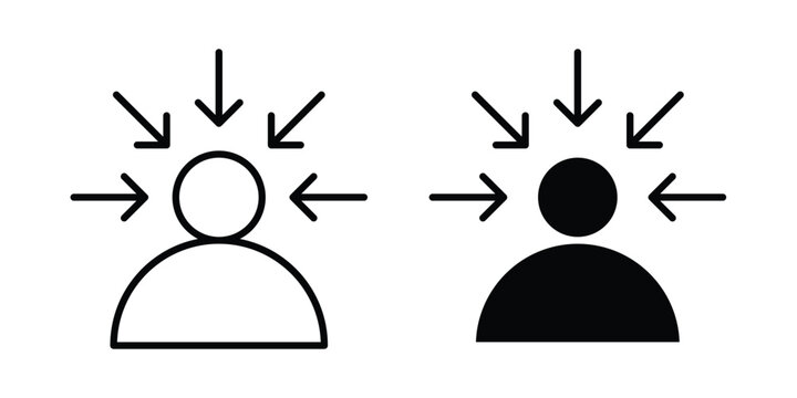 Centric consumer icon graphic element for project and web designs
