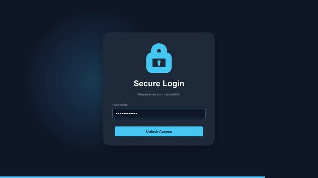 Secure Login Interface with Password Field and Submit Button on Dark Background.