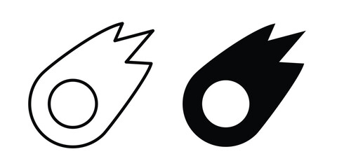Comet icon graphic element for project and web designs © Sara