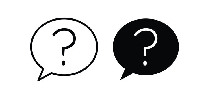 Comment question icon graphic element for project and web designs